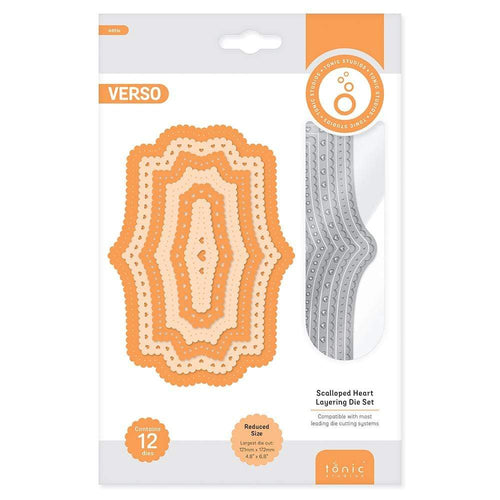 Tonic Studios Die Cutting Scalloped Heart Layering Die Set - 4491E