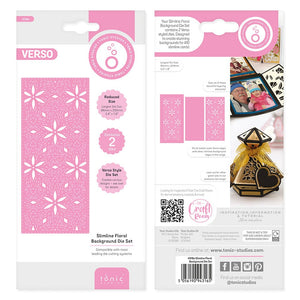 Tonic Studios Die Cutting Slimline Floral Background Die Set - 4316E
