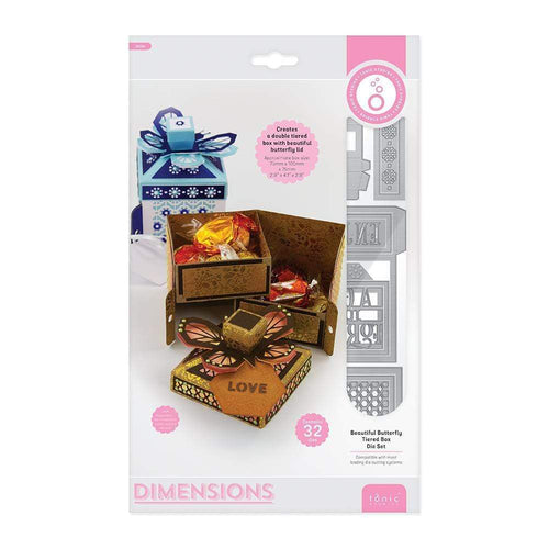 Tonic Studios Die Cutting Tonic Studios - Beautiful Butterfly Tiered Box Die Set - 4103E