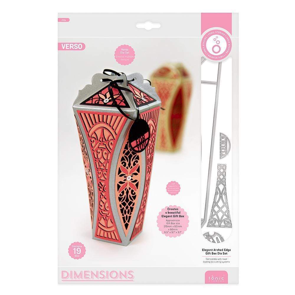 Tonic Studios Die Cutting Tonic Studios - Elegant Arched Edge Gift Box Die Set - 4112E