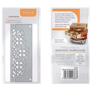 Tonic Studios Die Cutting Tonic Studios - Highland Header Fold Die Set  - 4383E