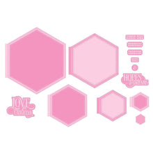 Load image into Gallery viewer, Tonic Studios Die Cutting Tonic Studios - Hopes In Hexagon Base Creator Die Set - 4126E
