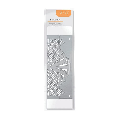 Tonic Studios Die Cutting Tonic Studios - Staggered Art Deco Header Fold Die Set  - 4395E
