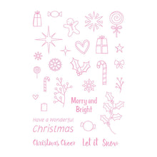 Load image into Gallery viewer, Tonic Studios Shaker Creator Christmas Confetti Sentiments Stamp Set (A6) - 4920E
