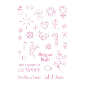 Tonic Studios Shaker Creator Christmas Confetti Sentiments Stamp Set (A6) - 4920E