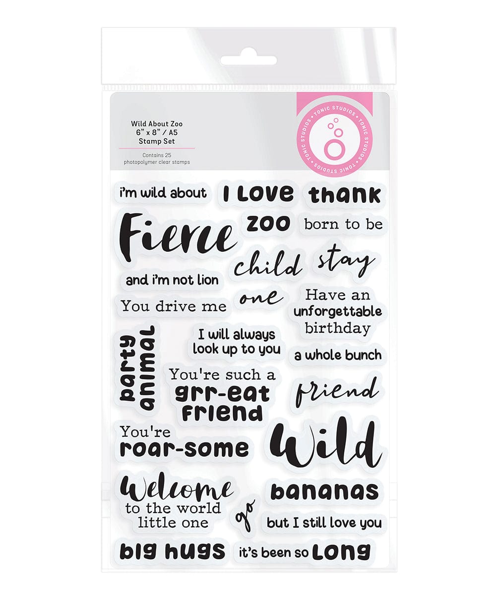 Tonic Studios Stamps Wild About Zoo Stamp Set - 5020E