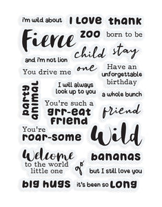 Tonic Studios Stamps Wild About Zoo Stamp Set - 5020E